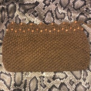 Macrame Clutch With Wooden Beads